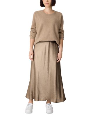 Textured Satin Bias Skirt