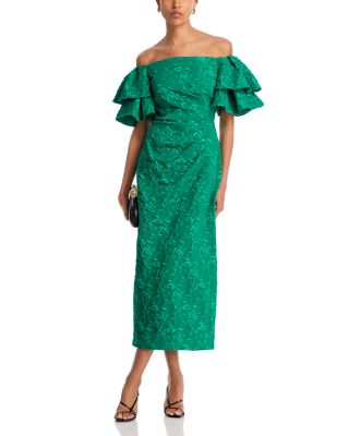 Off-the-Shoulder Midi Dress