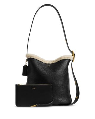 Bleeker Leather & Shearling Bucket Bag