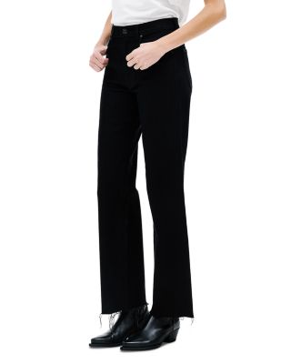 Grace High Rise Wide Leg Jeans in Jet Black
