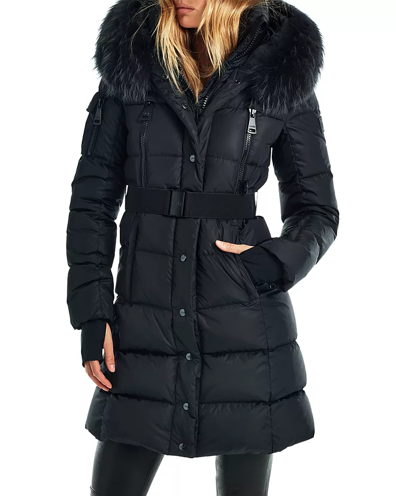 Sam. Infinity Down Coat with Shearling Trimmed Hood