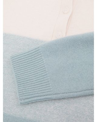 Flora Stripe Button Neck Sweater