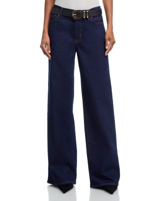 Le Slim Palazzo High Rise Wide Leg Jeans in Rinse