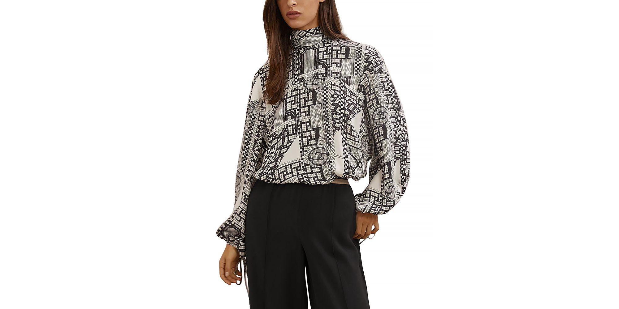 Harry Tile Print Blouse - Image 1