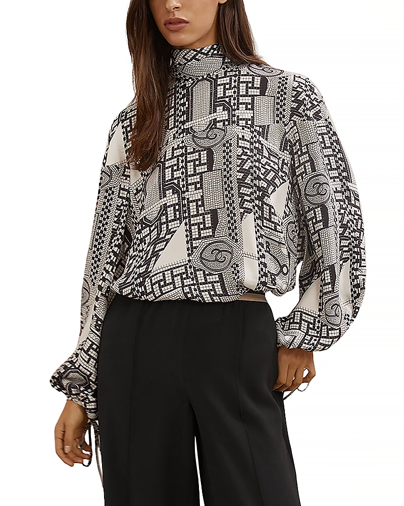 Reiss Harry Tile Print Blouse