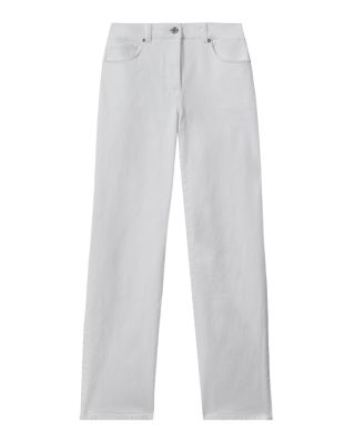 Selin Mid Rise Straight Jeans in White