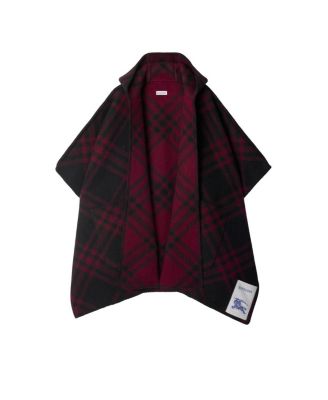  Reversible Check Wool Cape