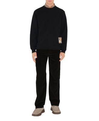  Check Label Cotton Sweatshirt