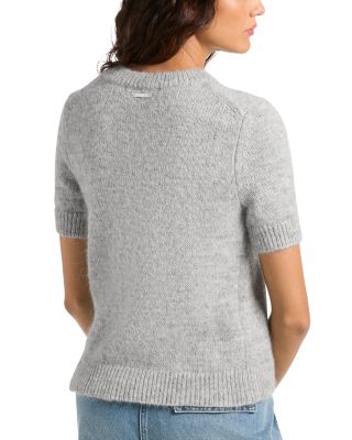 Fluffy Short Sleeve Sweater