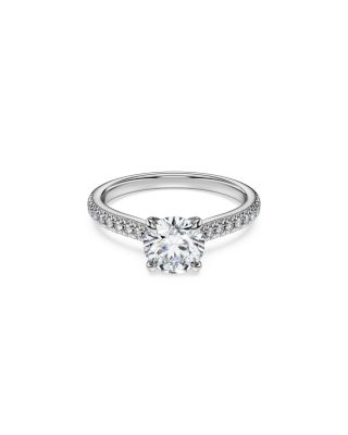 14K White Gold Eternity Certified Lab Grown Diamond Engagement Ring