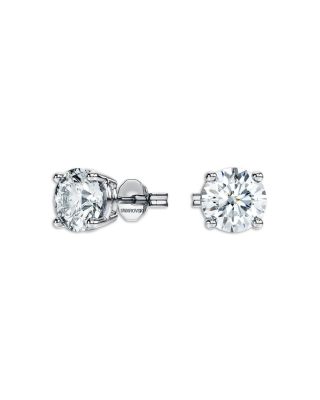 14K White Gold Eternity Certified Lab Grown Diamond Stud Earrings
