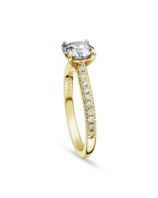 14K Yellow Gold Eternity Certified Lab Grown Diamond Engagement Ring