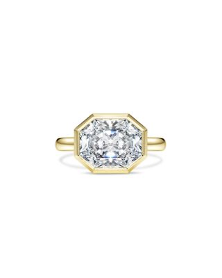 Octagon Certified Lab Grown Diamond Bezel Ring