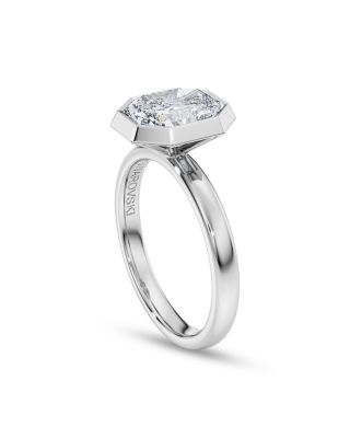 Octagon Certified Lab Grown Diamond Bezel Ring