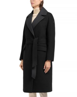Lafleur Wool Blend Long Wrap Coat
