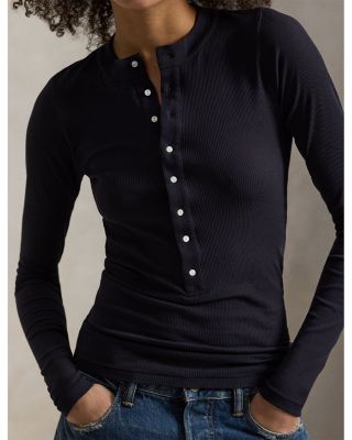 Ribbed Henley Top