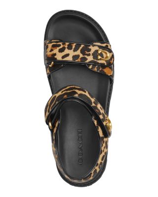 Women's Brynn Leopard Print Calf Hair Sandals