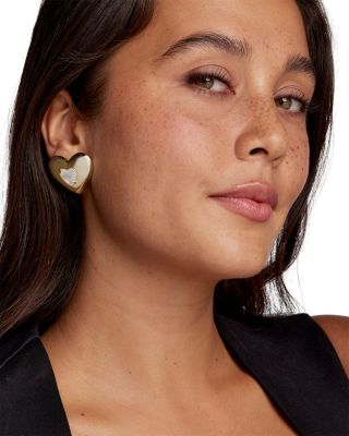 Mother of Pearl Heart Sasha Stud Earrings