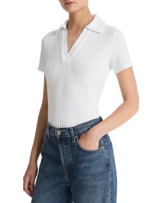 Ribbed Knit Polo