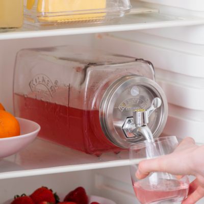 Glass Fridge Dispenser, 120 Oz.