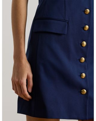 Button Trim Faille Cocktail Dress