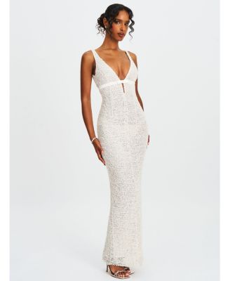  Adelaide Beaded Sequin Net Bodycon Gown