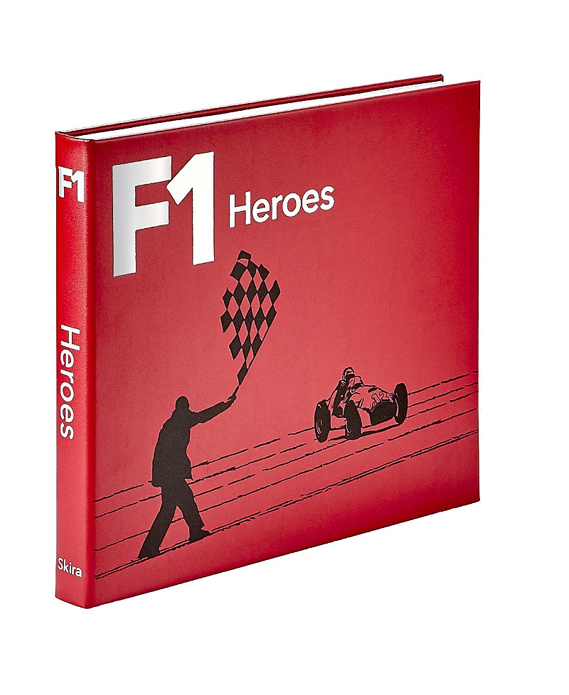 Graphic Image F1 Heroes Leather-bound Book By Giorgio Terruzzi In Red