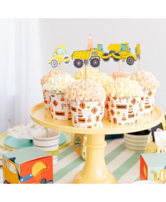 Under Construction Cupcake Decorating Set, Set of 24 Liners and Toppers