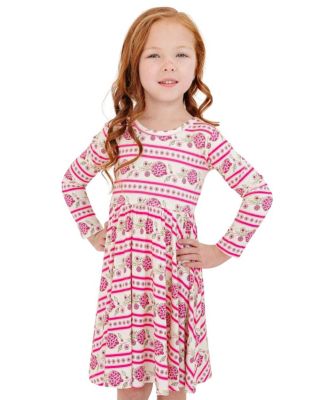  Girls' Pomegranate Soiree Bamboo Twirl Dress - Little Kid