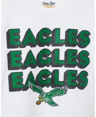  Women&#39;s NFL Philadelphia Eagles Repeat Glitter Flea Market Crop Tee