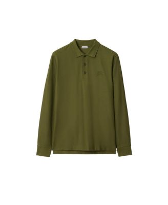 Long Sleeve Cotton Polo Shirt