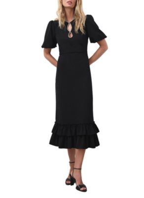 Women's Diamante Trim Midi Dress