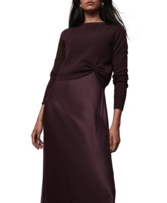 Women's Sweater Layered Slip Dress