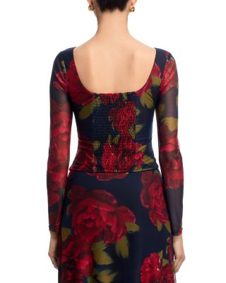 Floral Sweetheart Top & Mesh Skirt