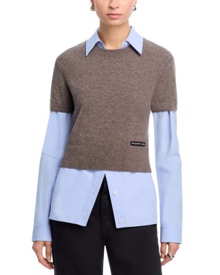 Layered Look Shirt And Sweater