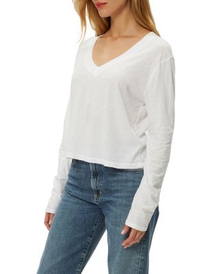 Brea Cropped V-Neck Tee