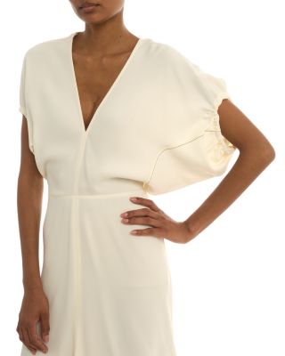 Blouson Detail Midi Dress