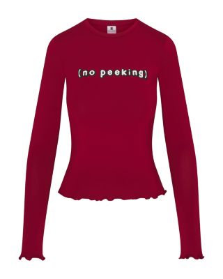 No Peeking Top & Plaid Shorts Pajama Set