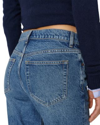 Greer Mid Rise Straight Jeans in Blue