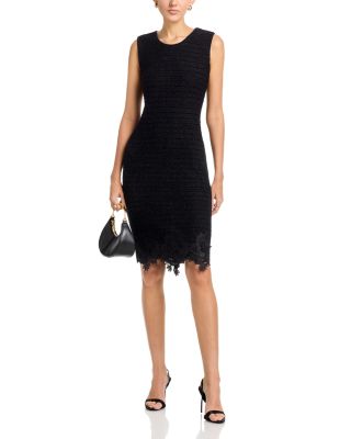 Floral Lace Appliqu&eacute; Sleeveless Sheath Dress