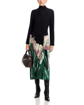 Floral Jacquard Knit Dress