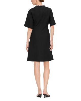 Detachable Crystal Necklace Dropped Shoulder Dress