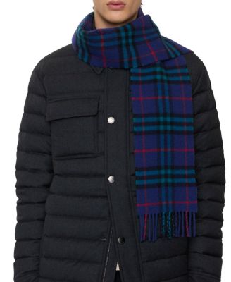 Narrow Check Cashmere Scarf