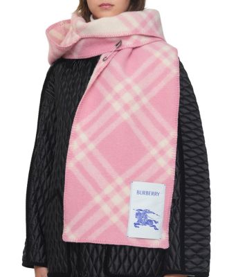 Check Wool Hooded Scarf