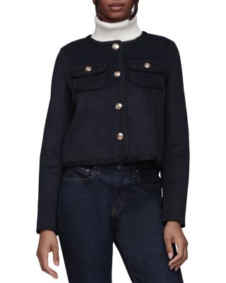 Cropped Jacket With Crochet Trim