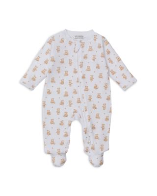 Unisex Bear Print Zip Footie - Baby