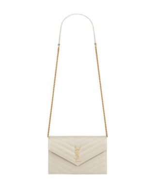  Cassandre Envelope Chain Wallet In Grain De Poudre Leather