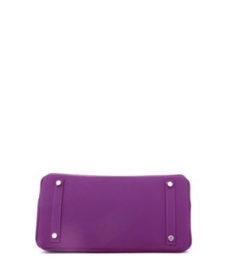Birkin 30 Handbag Purple Epsom with Palladium Hardware