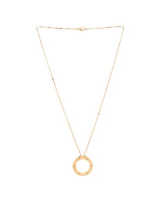  Love Pendant Necklace 18K Rose Gold, 16.5"