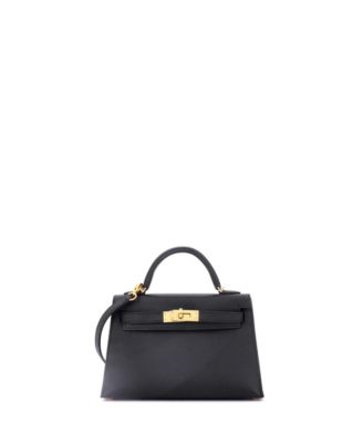 Kelly 20 Handbag Black Epsom with Gold Hardware